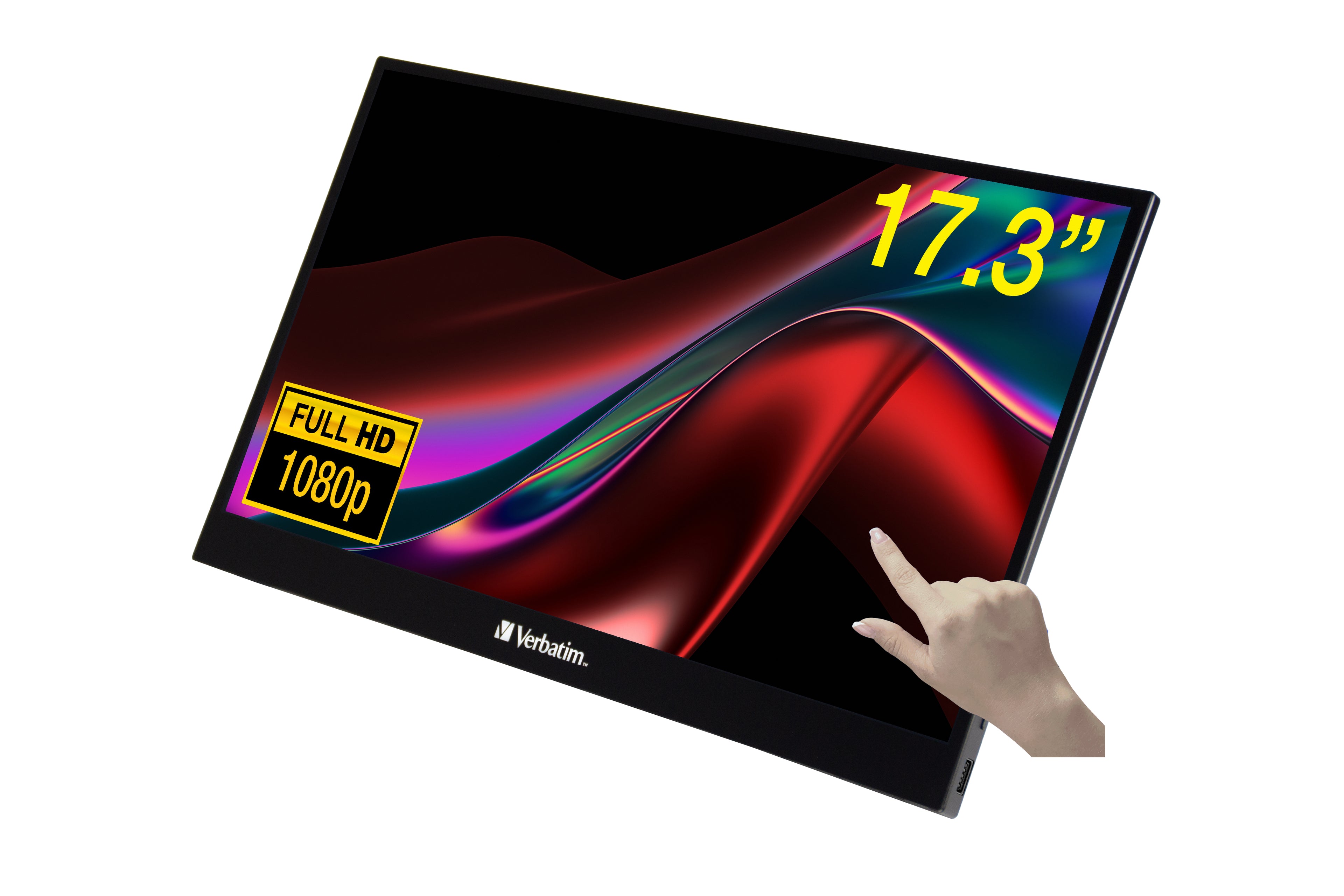Verbatim 49593 Computerbildschirm 43,9 cm (17.3") 1920 x 1080 Pixel Full HD LCD Touchscreen Schwarz