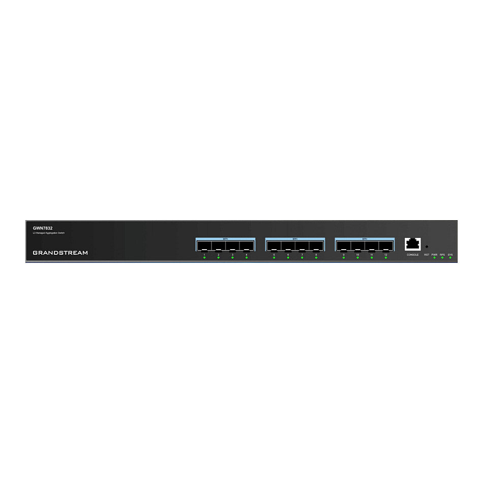 Grandstream GWN7832, 12x 10-Gigabit-SFP+-Ports, Layer-3-Aggregations-Switches