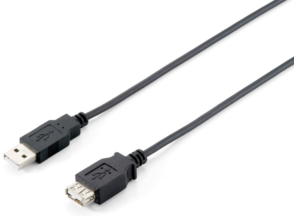 Equip USB 2.0 A auf A Verlängerungskabel Stecker auf Buchse, 3.0m , Schwarz