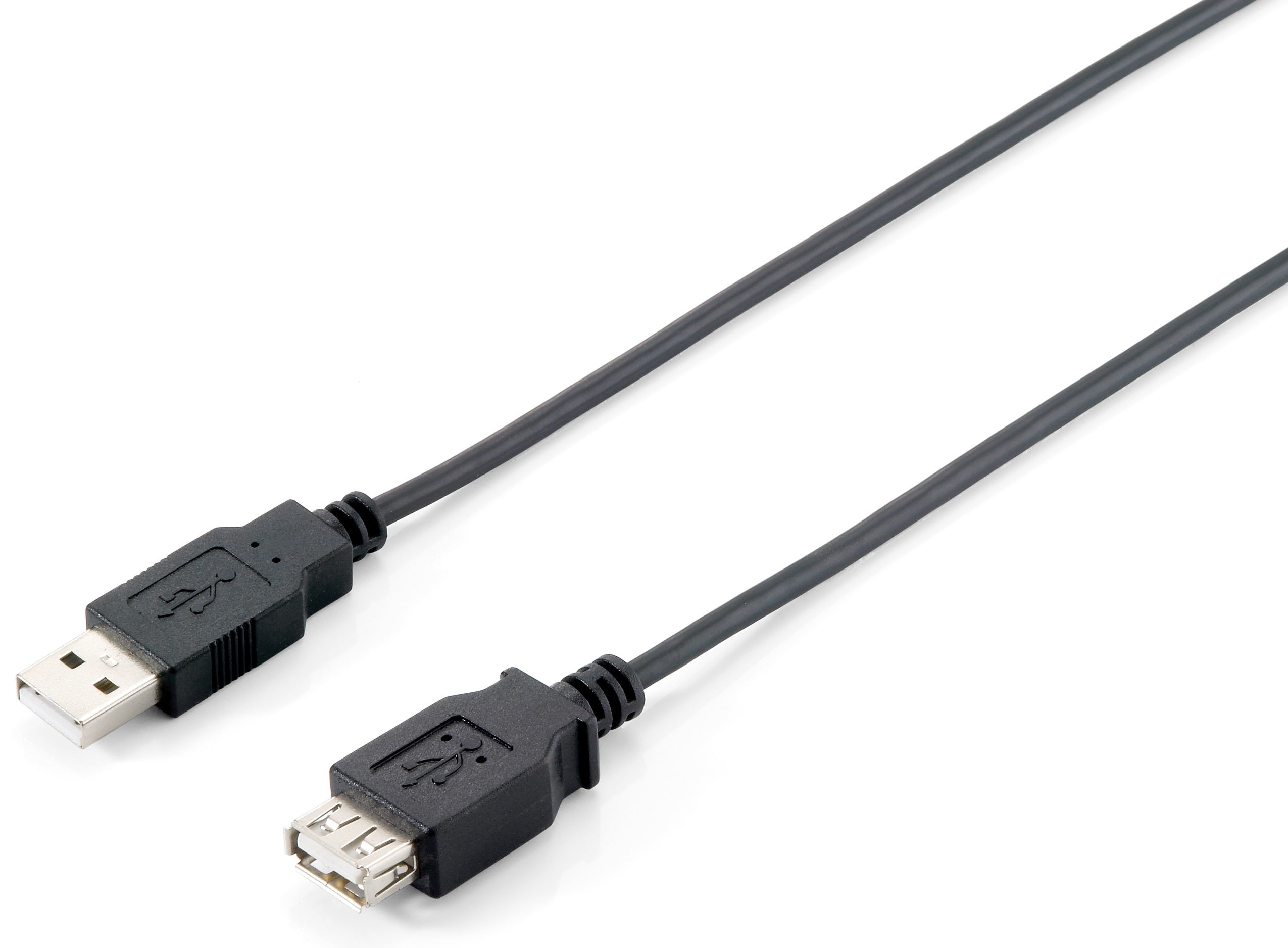 Equip USB 2.0 A auf A Verlängerungskabel Stecker auf Buchse, 3.0m , Schwarz