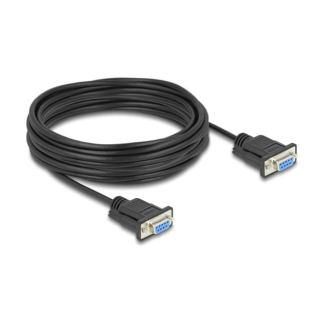 Delock RS-232 Kabel Seriell D-Sub9 Buchse zu Buchse mit schmalem Steckergehäuse 10 m