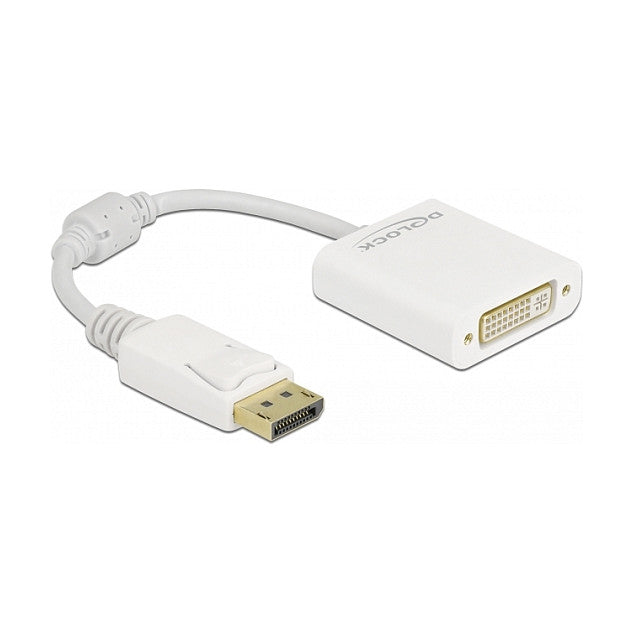 Delock Adapter DisplayPort 1.1 Stecker zu DVI Buchse Passiv weiß