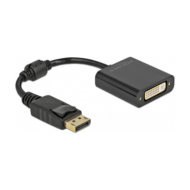 Delock Adapter DisplayPort 1.1 Stecker zu DVI Buchse Passiv schwarz