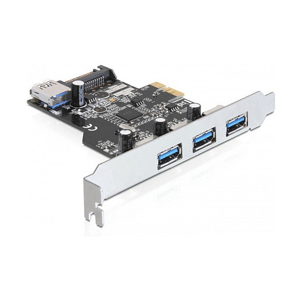 DeLOCK PCI Express x1 Karte zu 3 x extern + 1 x intern USB 5 Gbps Typ-A Buchse