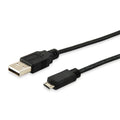Equip USB 2.0 A auf Micro-B Kabel, 1.0m , M/M, Schwarz