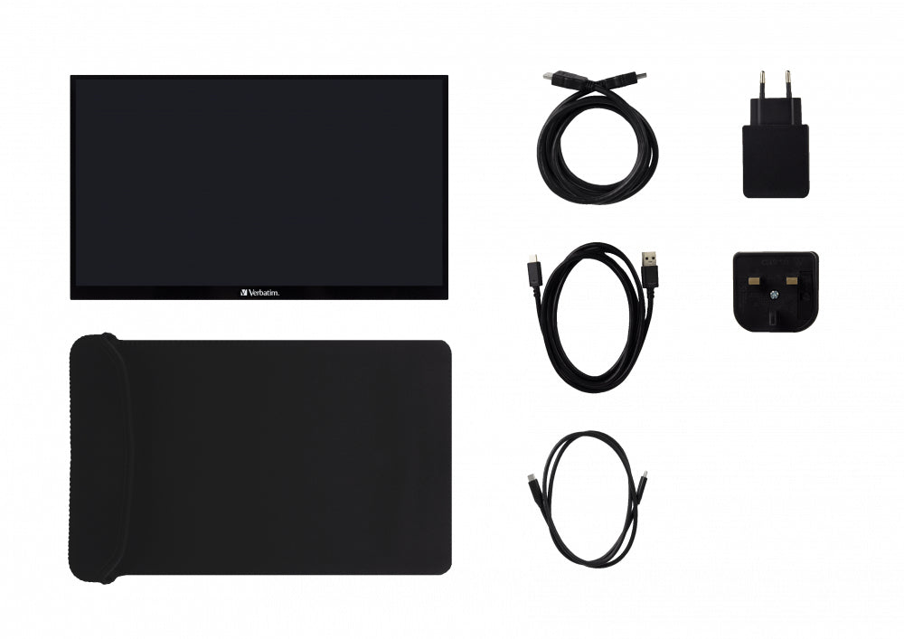 Verbatim 49592 Computerbildschirm 39,6 cm (15.6") 1920 x 1080 Pixel Full HD LCD Touchscreen Schwarz – Bild 3