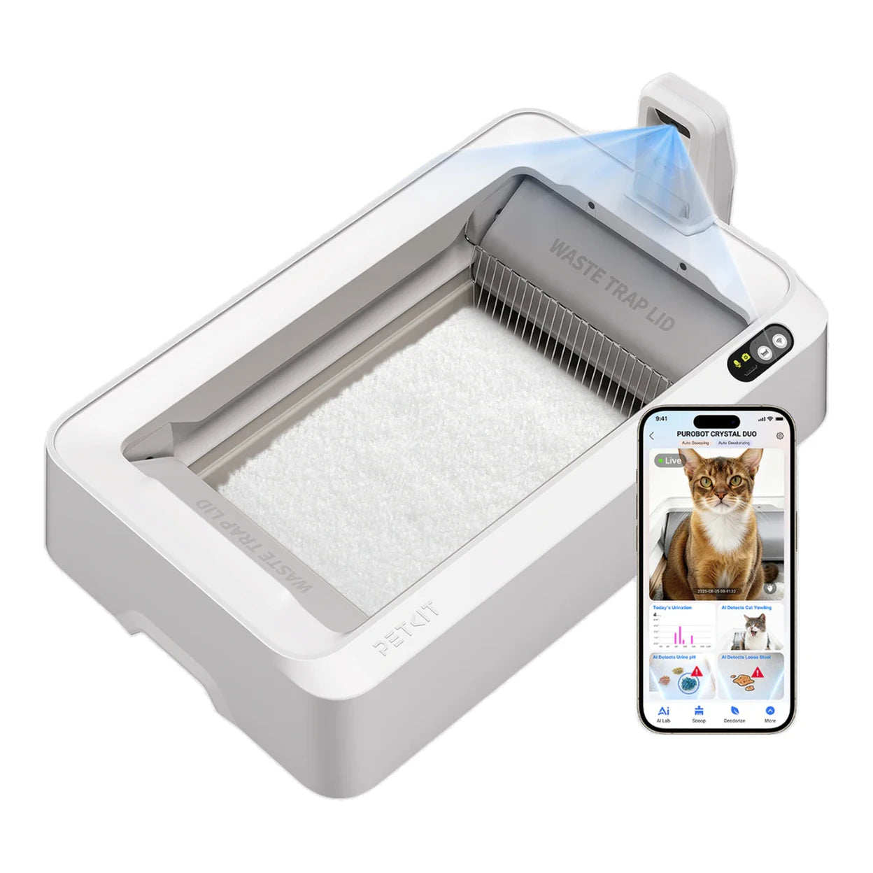 Petkit PUROBOT CRYSTAL DUO With Front Entry Hood-EU
