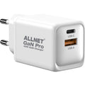 ALLNET GaN-Netzteil 45W (USB-C PD/QC, 1x USB-A + 1x USB-C)