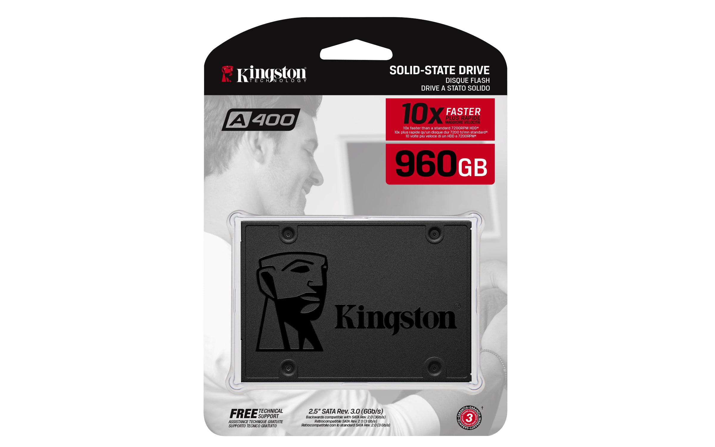 Kingston Technology A400 960 GB 2.5" Serial ATA III TLC – Bild 4