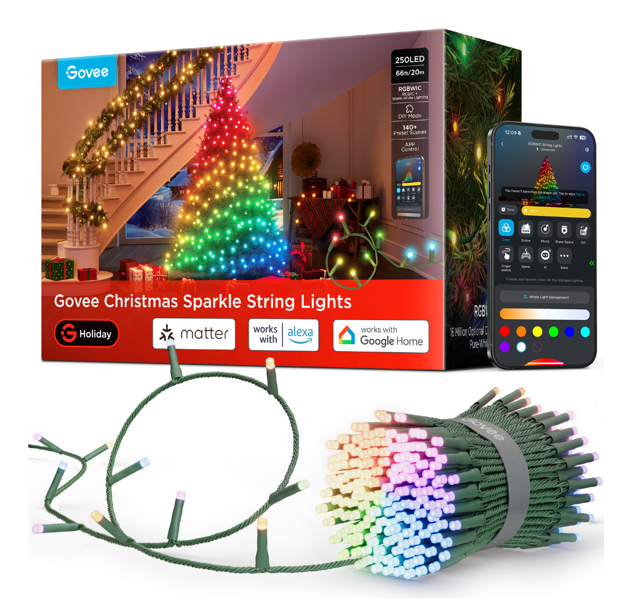 Govee H6870341 Smart Lighting Intelligente Strangleuchte Bluetooth