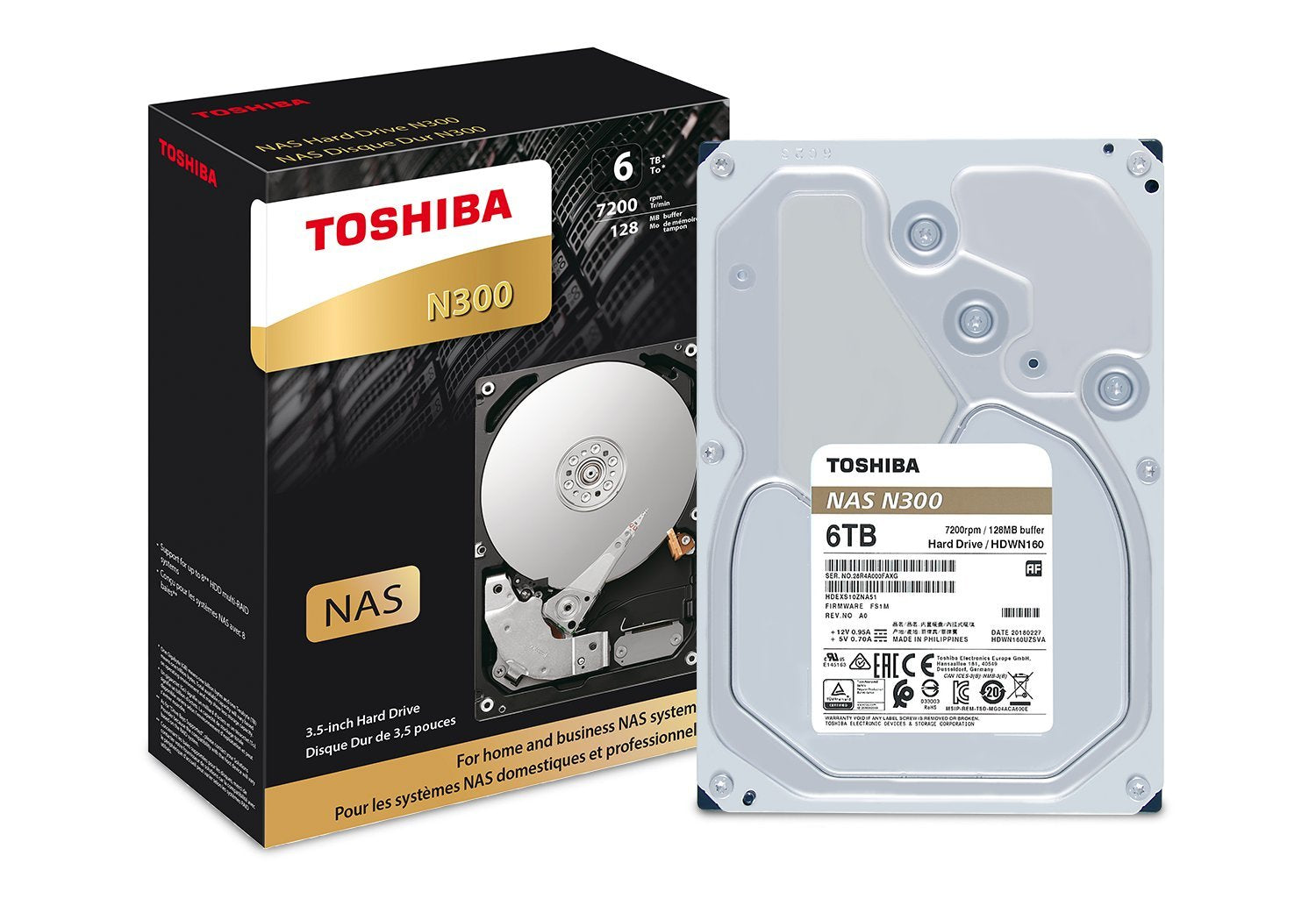 Toshiba N300 High-Rel. 3,5" Hard Drive 6TB Gold