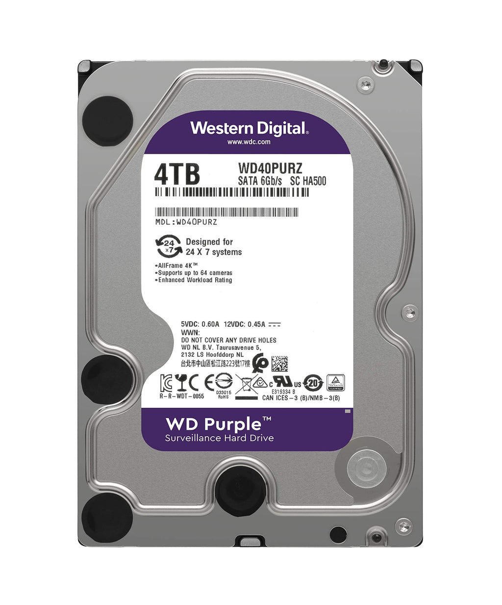 Western Digital Purple internal hard drive