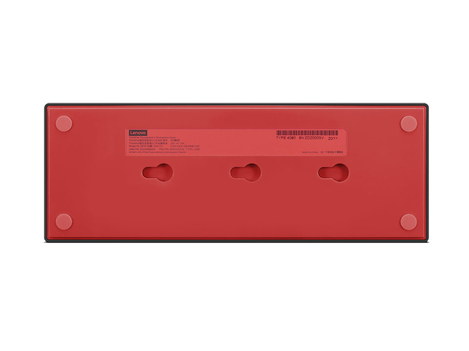 Lenovo 40B00300EU laptop-dockingstation & portreplikator Kabelgebunden Thunderbolt 4 Schwarz, Rot – Bild 5