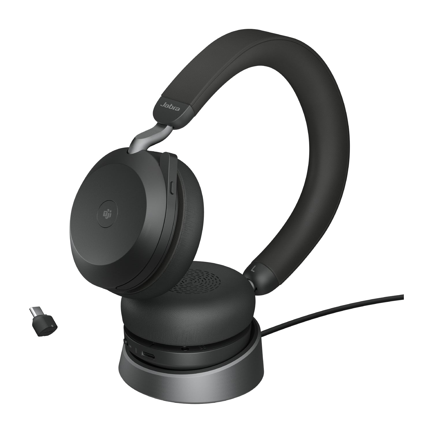 Jabra Evolve2 75 Kopfhörer Verkabelt & Kabellos Kopfband Anrufe/Musik USB Typ-C Bluetooth Ladestation Schwarz – Bild 4