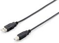 Equip USB 2.0 A auf B Kabel, 1.0m ,M/M, Schwarz