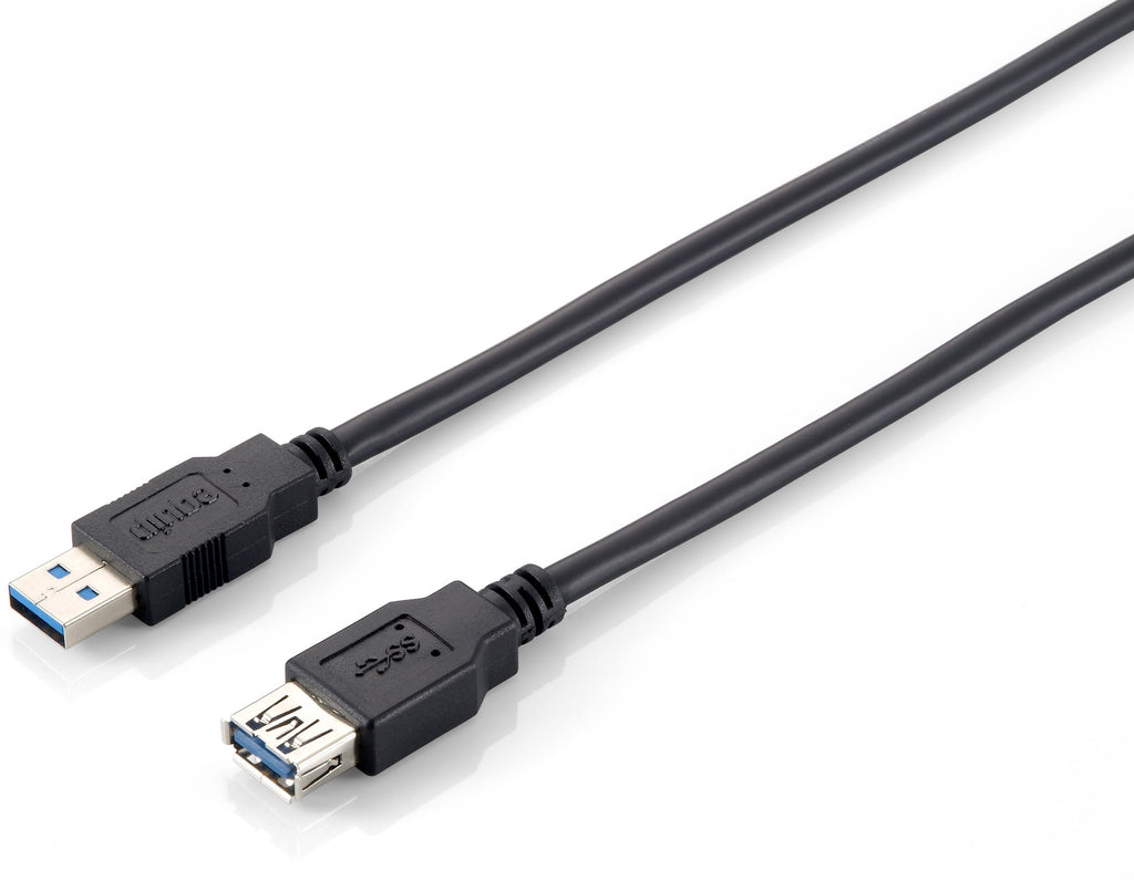Equip USB 3.0 A auf A Verlängerungskabel Stecker auf Buchse, 3.0m, 5Gbps, Schwarz