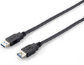 Equip USB 3.0 A auf A Verlängerungskabel Stecker auf Buchse, 3.0m, 5Gbps, Schwarz