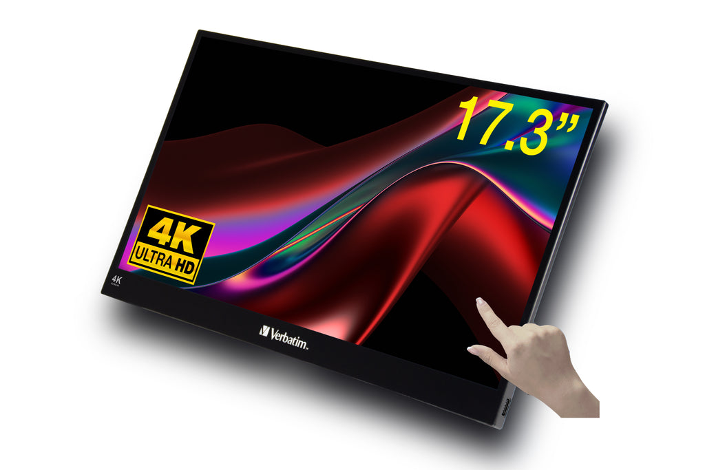 Verbatim 32239 Computerbildschirm 43,9 cm (17.3") 3840 x 2160 Pixel 4K Ultra HD LCD Touchscreen Schwarz