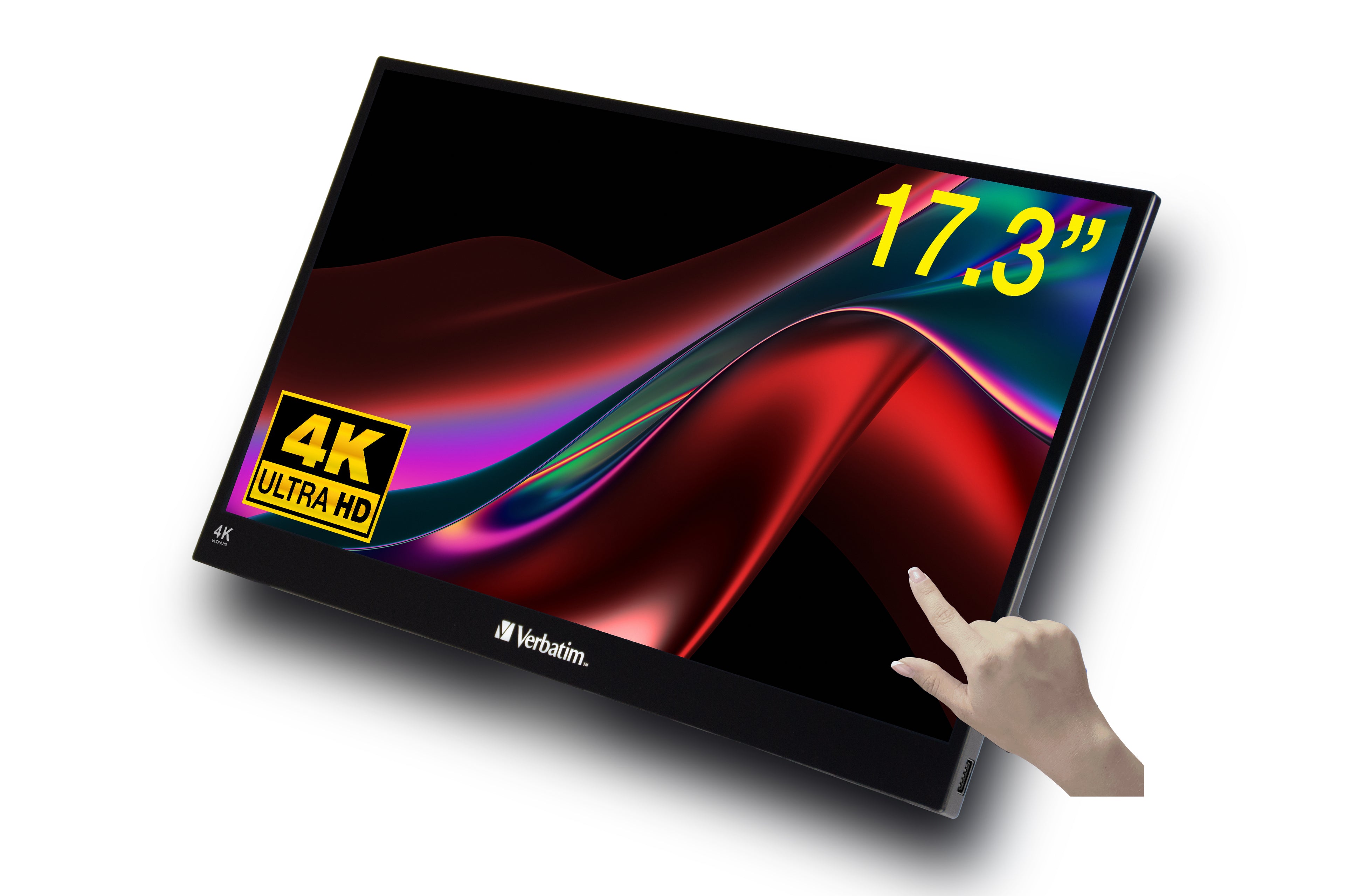 Verbatim 32239 Computerbildschirm 43,9 cm (17.3") 3840 x 2160 Pixel 4K Ultra HD LCD Touchscreen Schwarz