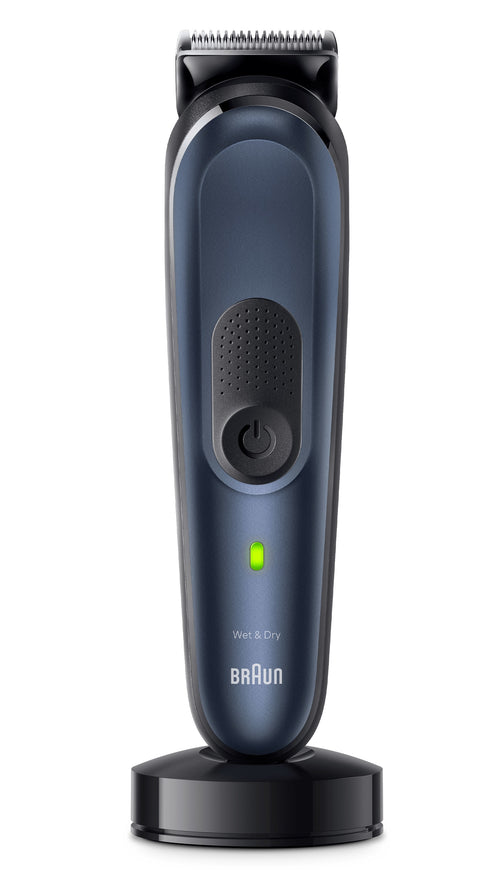 Braun 10-in-1 Styling-Set 7 MGK7410 Bart, Körper, Haar. Mit Metallklinge, 100 Min. Akkulaufzeit, Aufbewahrungsbeutel, in Blau