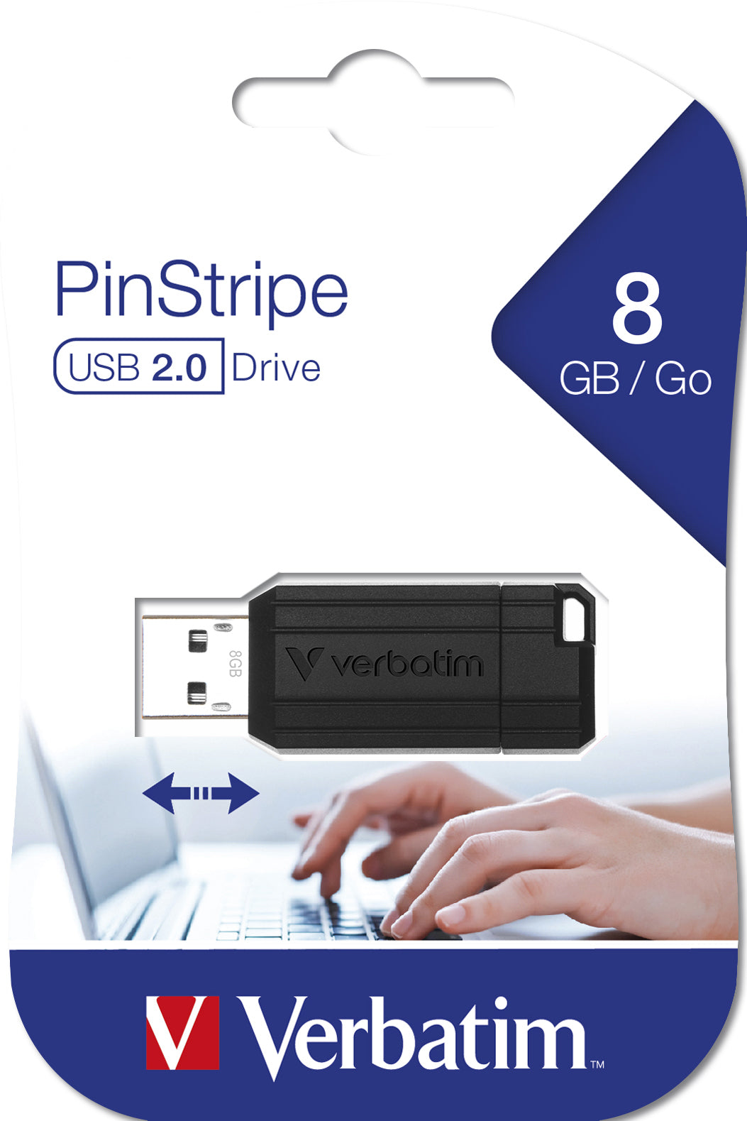 Verbatim Store n Go 8GB Pinstripe USB 2.0 black 49062 – Bild 2
