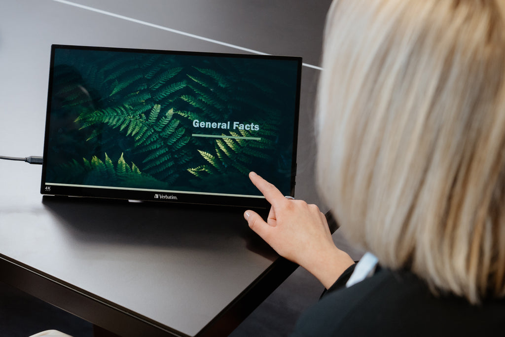Verbatim 32238 Computerbildschirm 39,6 cm (15.6") 3840 x 2160 Pixel 4K Ultra HD LCD Touchscreen Schwarz – Bild 2