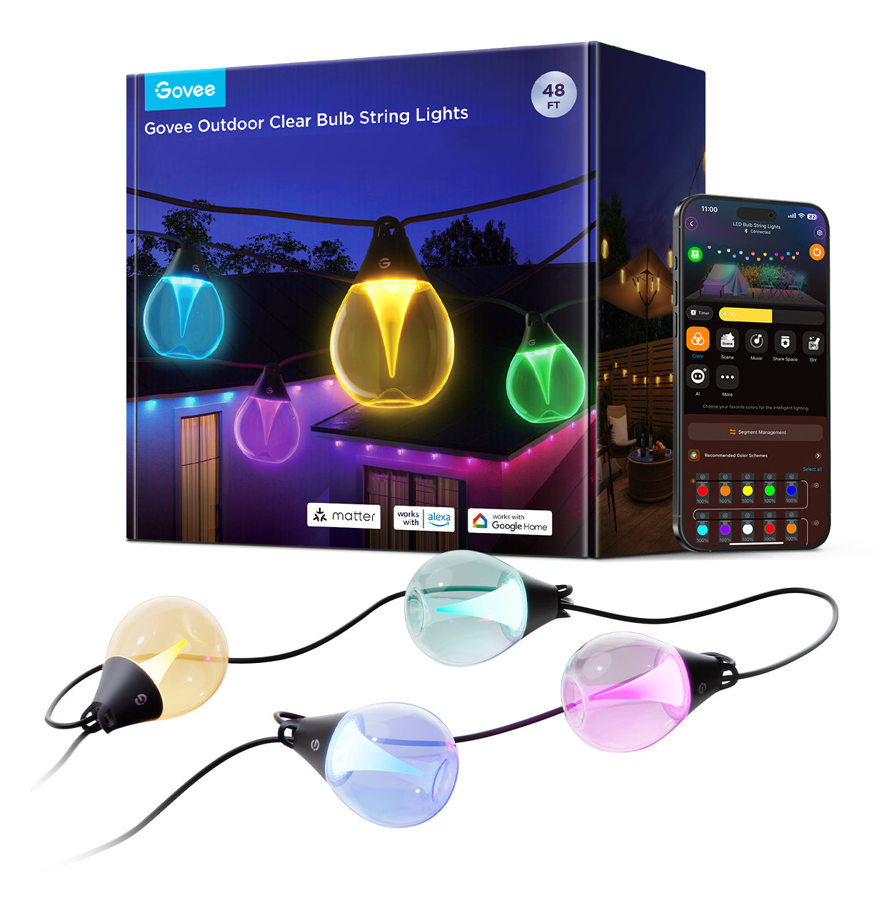 Govee H7025CB1 Smart Lighting Intelligente Strangleuchte Wi-Fi/Bluetooth
