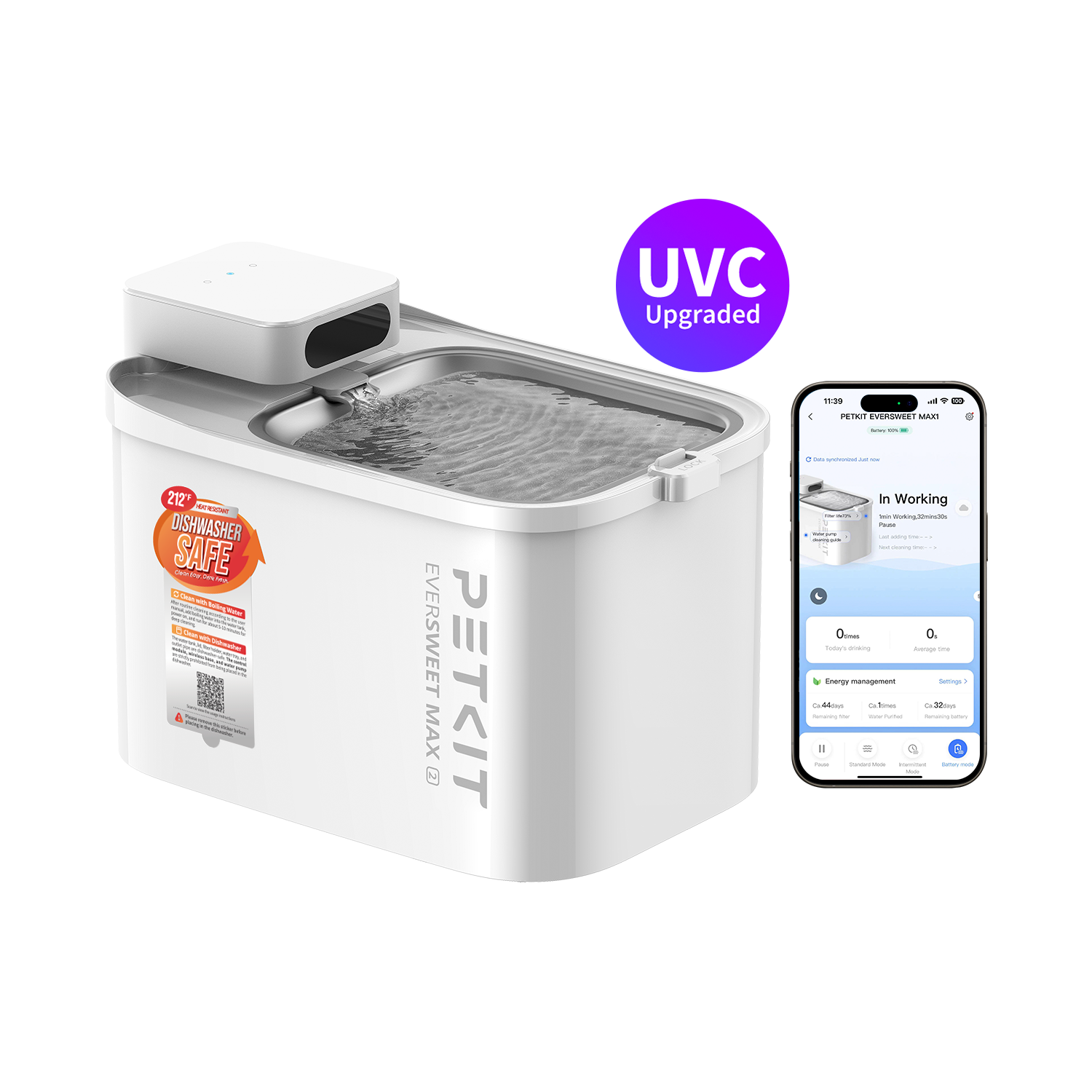 Petkit Trinkbrunnen Eversweet Max 2 - 100 - UVC Pump