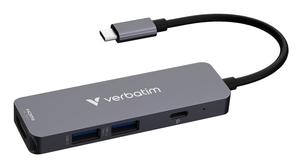 Verbatim 32155 Schnittstellen-Hub USB 3.2 Gen 1 (3.1 Gen 1) Type-C 5000 Mbit/s Grau