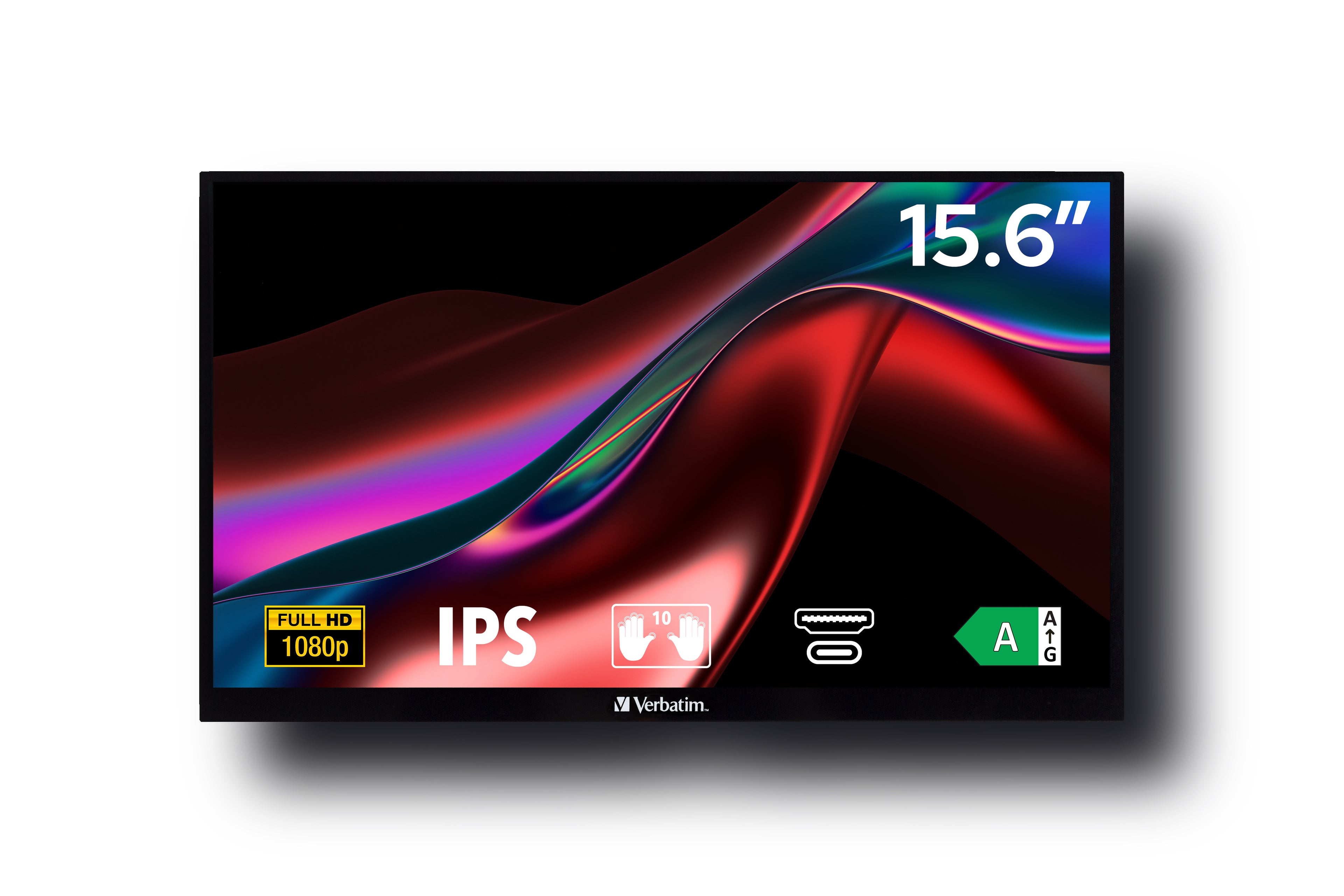 Verbatim 49592 Computerbildschirm 39,6 cm (15.6") 1920 x 1080 Pixel Full HD LCD Touchscreen Schwarz – Bild 2