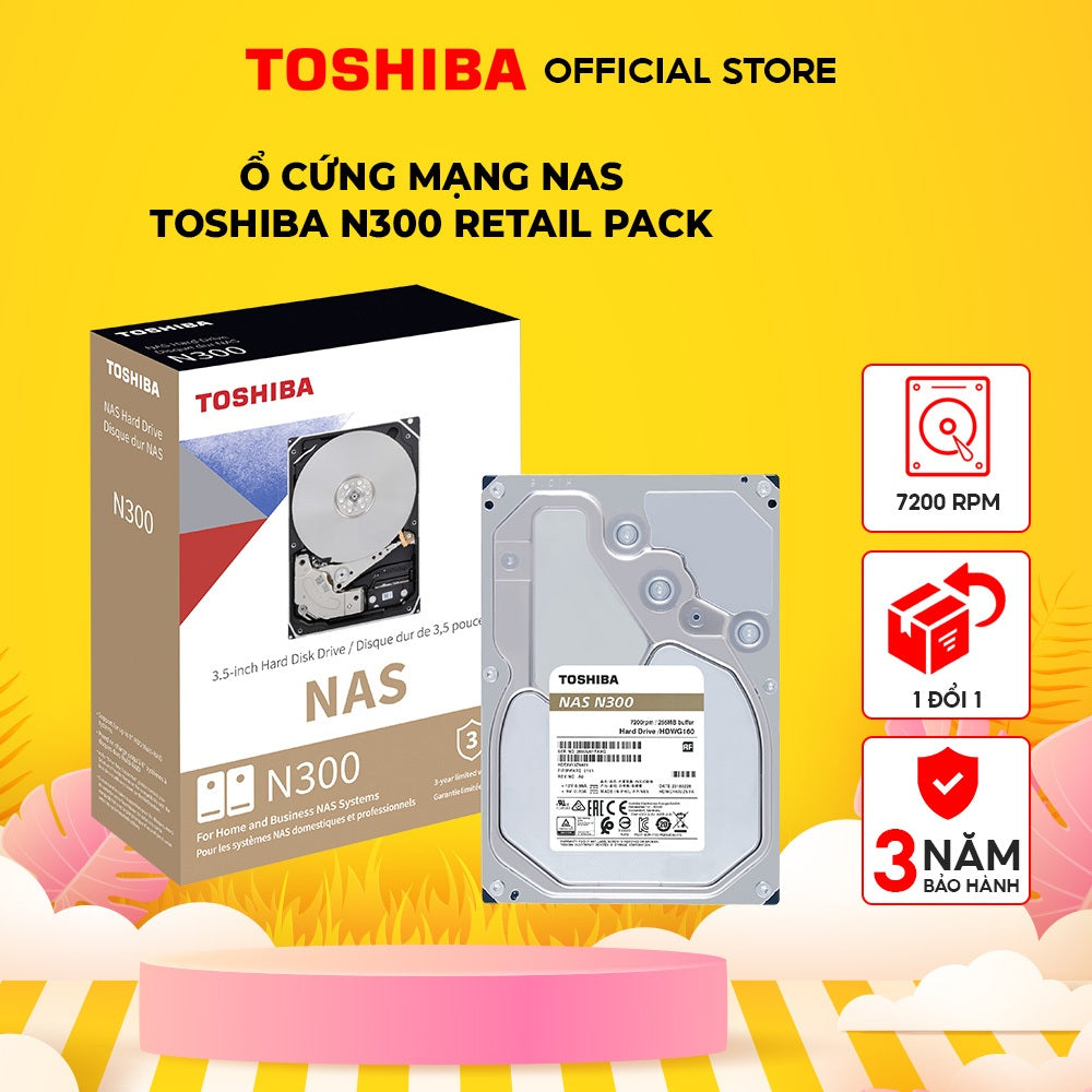 Toshiba N300 High-Rel. 3,5" Hard Drive 4TB Gold