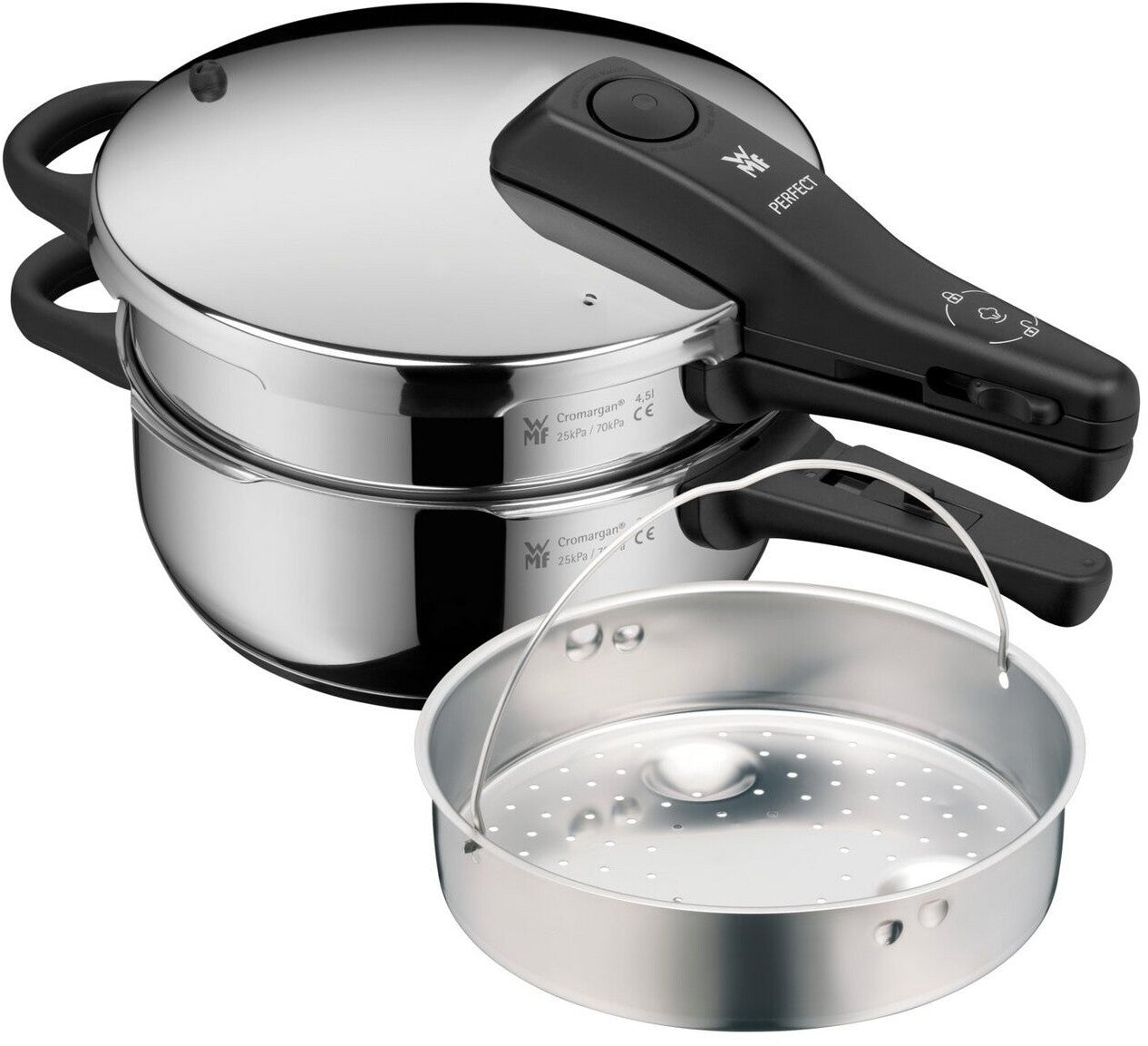 WMF Perfect Plus One Pot Schnellkochtopf-Set 4,5L+3L